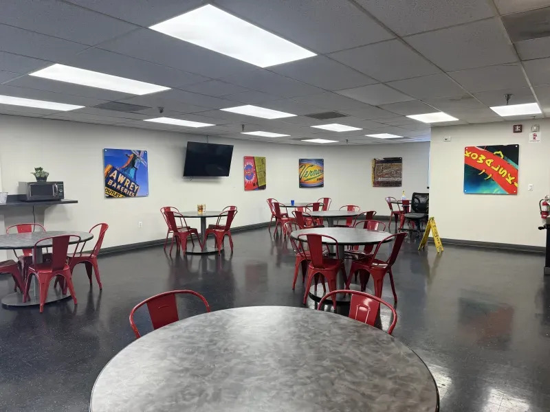 L'une des nombreuses zones de pause pour les employés au siège mondial de Troy, dans le Michigan.